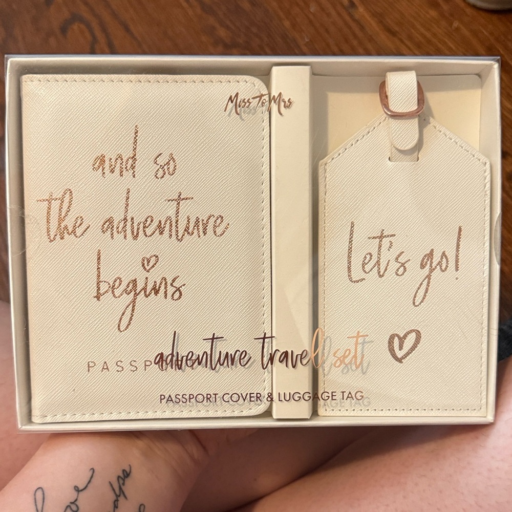 Miss to Mrs Passport Cover and Luggage Tag Set